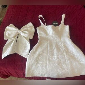 Baby Boo: Orla Mini Dress - Ivory (Large)